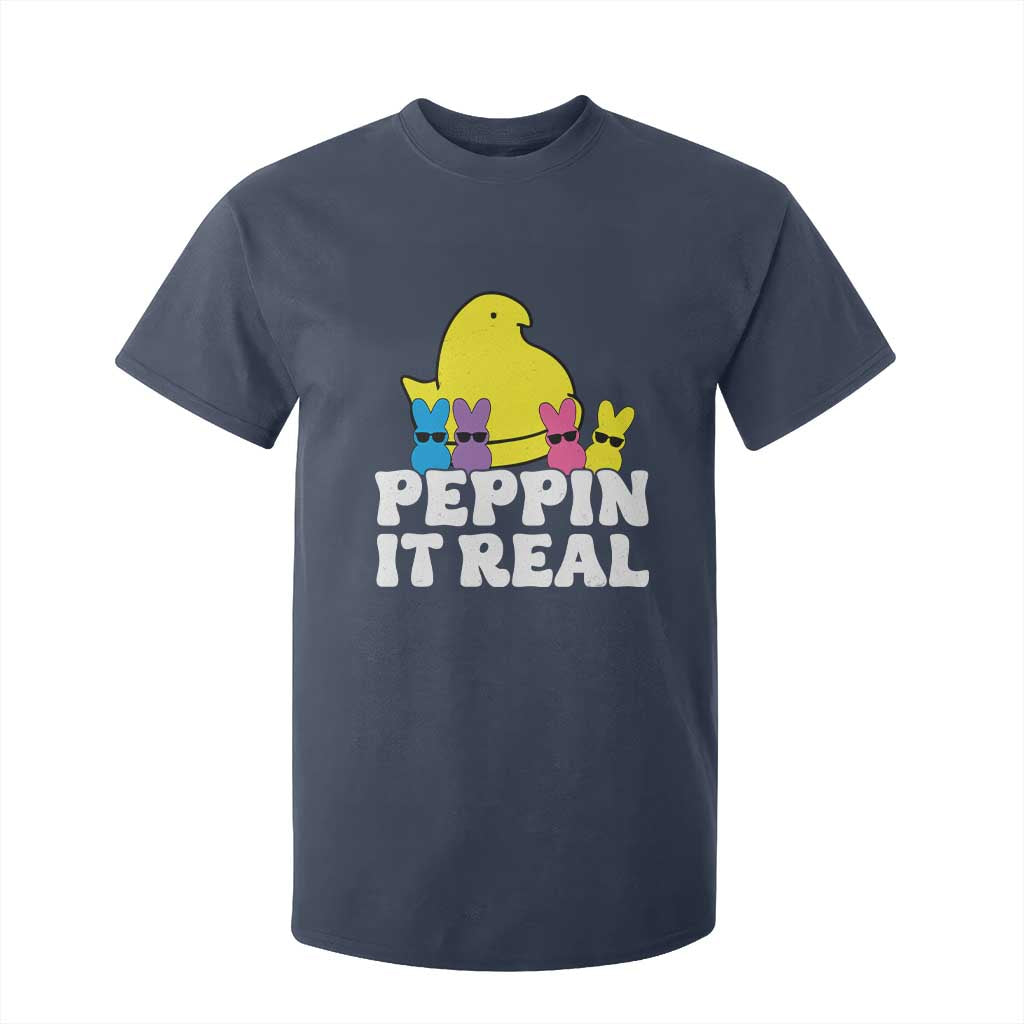 Easter Bunny T Shirt For Kid Peepin It Real Rabbit Candy Easter TS10 Navy Print Your Wear