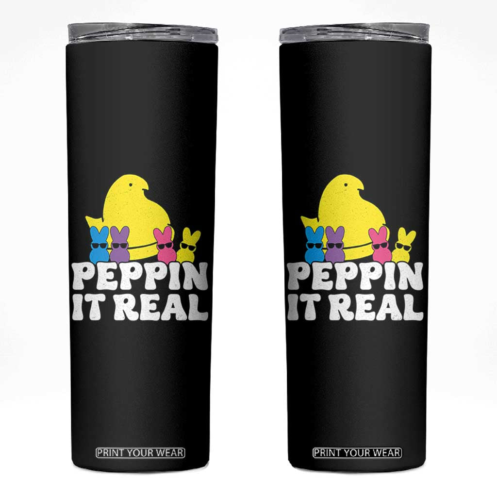 Easter Bunny Skinny Tumbler Peepin It Real Rabbit Candy Easter TS10 Black Print Your Wear