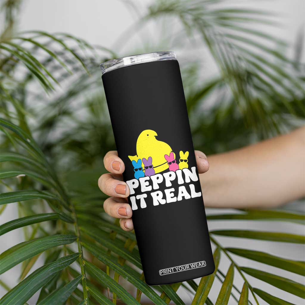 Easter Bunny Skinny Tumbler Peepin It Real Rabbit Candy Easter TS10 Print Your Wear