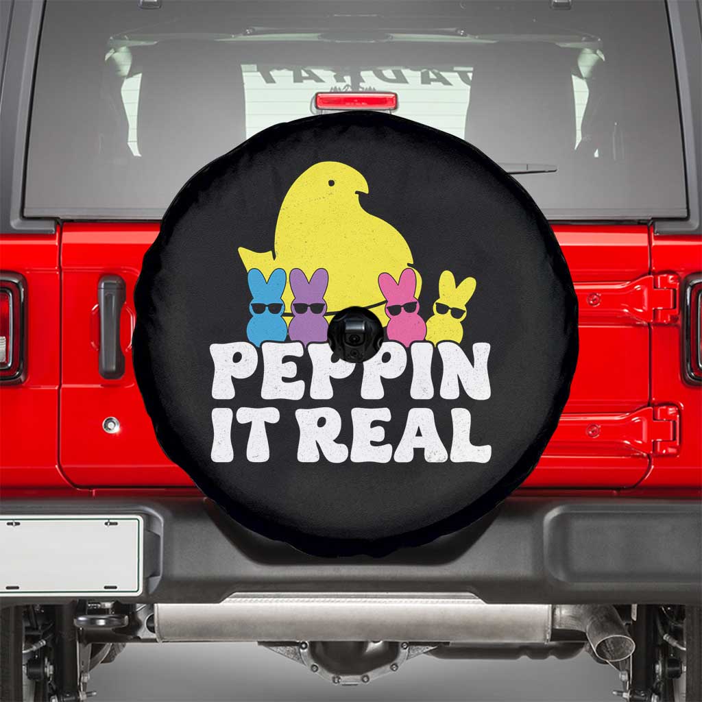Easter Bunny Spare Tire Cover Peepin It Real Rabbit Candy Easter TS10 Black Print Your Wear
