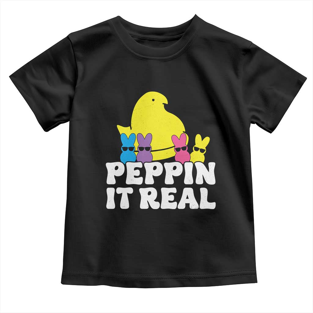 Easter Bunny Toddler T Shirt Peepin It Real Rabbit Candy Easter TS10 Black Print Your Wear