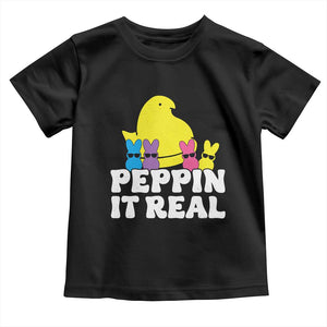 Easter Bunny Toddler T Shirt Peepin It Real Rabbit Candy Easter TS10 Black Print Your Wear