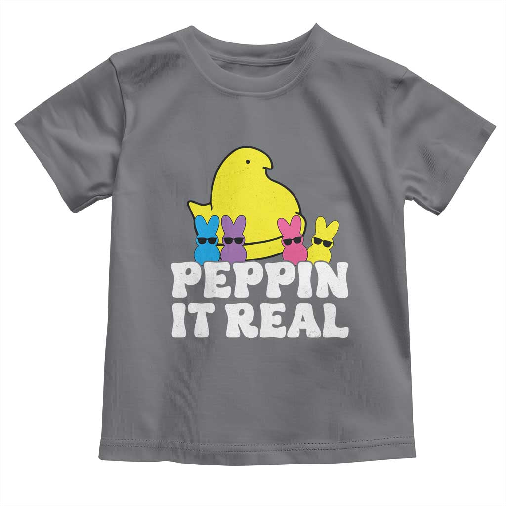 Easter Bunny Toddler T Shirt Peepin It Real Rabbit Candy Easter TS10 Charcoal Print Your Wear