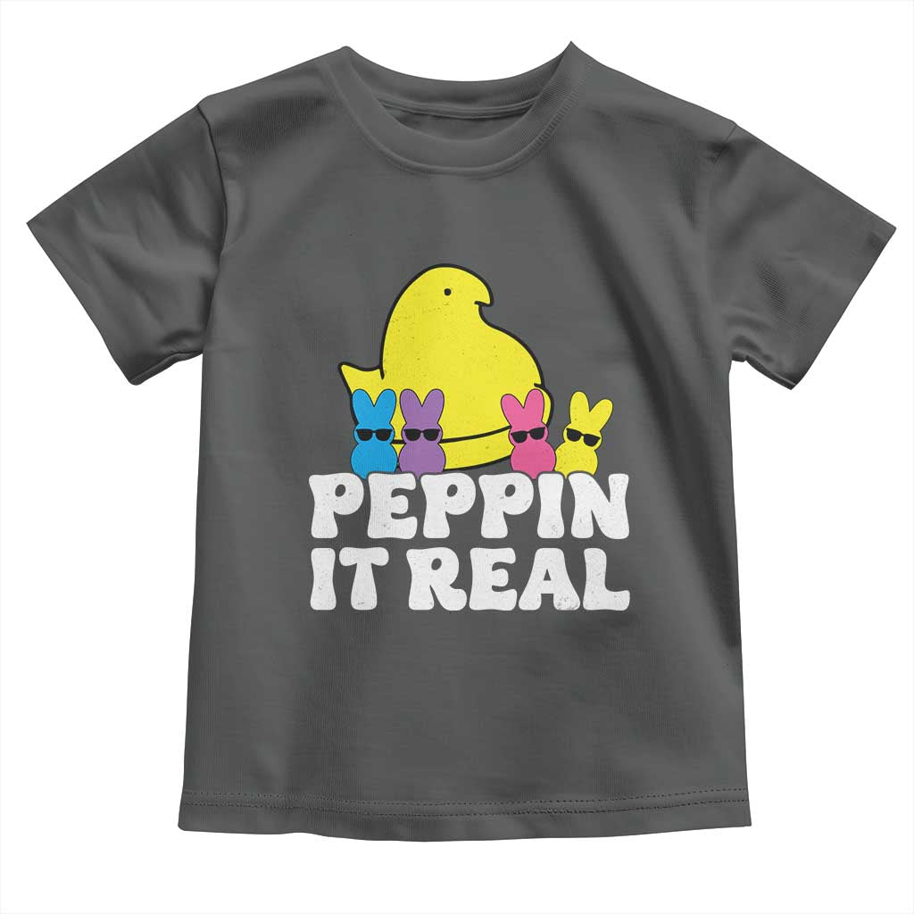 Easter Bunny Toddler T Shirt Peepin It Real Rabbit Candy Easter TS10 Dark Heather Print Your Wear