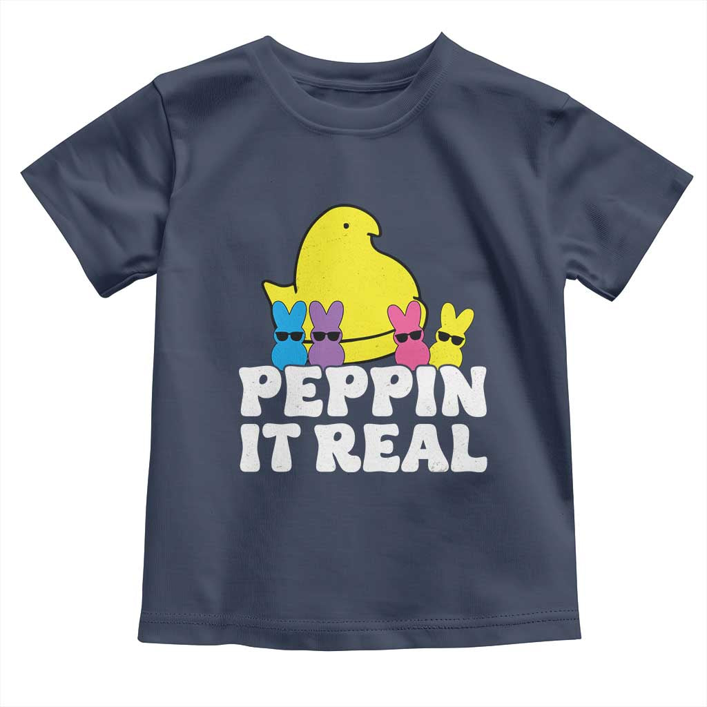 Easter Bunny Toddler T Shirt Peepin It Real Rabbit Candy Easter TS10 Navy Print Your Wear