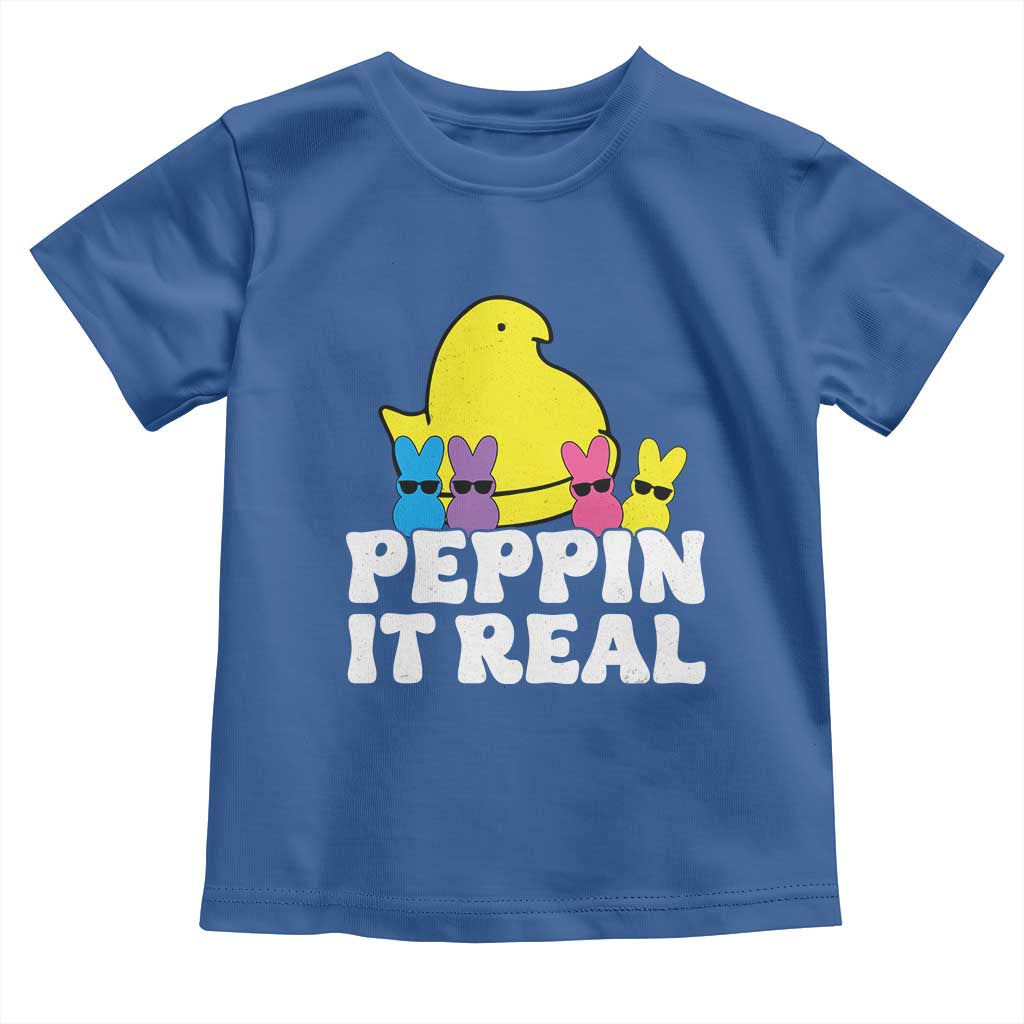 Easter Bunny Toddler T Shirt Peepin It Real Rabbit Candy Easter TS10 Royal Blue Print Your Wear