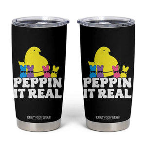 Easter Bunny Tumbler Cup Peepin It Real Rabbit Candy Easter TS10 Black Print Your Wear