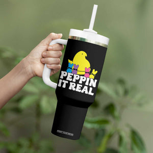 Easter Bunny Tumbler With Handle Peepin It Real Rabbit Candy Easter TS10 Print Your Wear