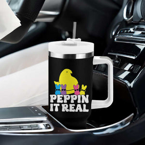 Easter Bunny Tumbler With Handle Peepin It Real Rabbit Candy Easter TS10 Print Your Wear