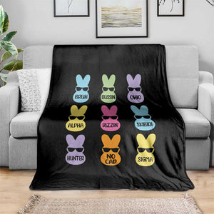 Easter Bruh Throw Blanket Gen Alpha Slang Skibidi Rizz Cute Bunny TS10 Print Your Wear