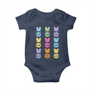 Easter Bruh Baby Onesie Gen Alpha Slang Skibidi Rizz Cute Bunny TS10 Navy Print Your Wear