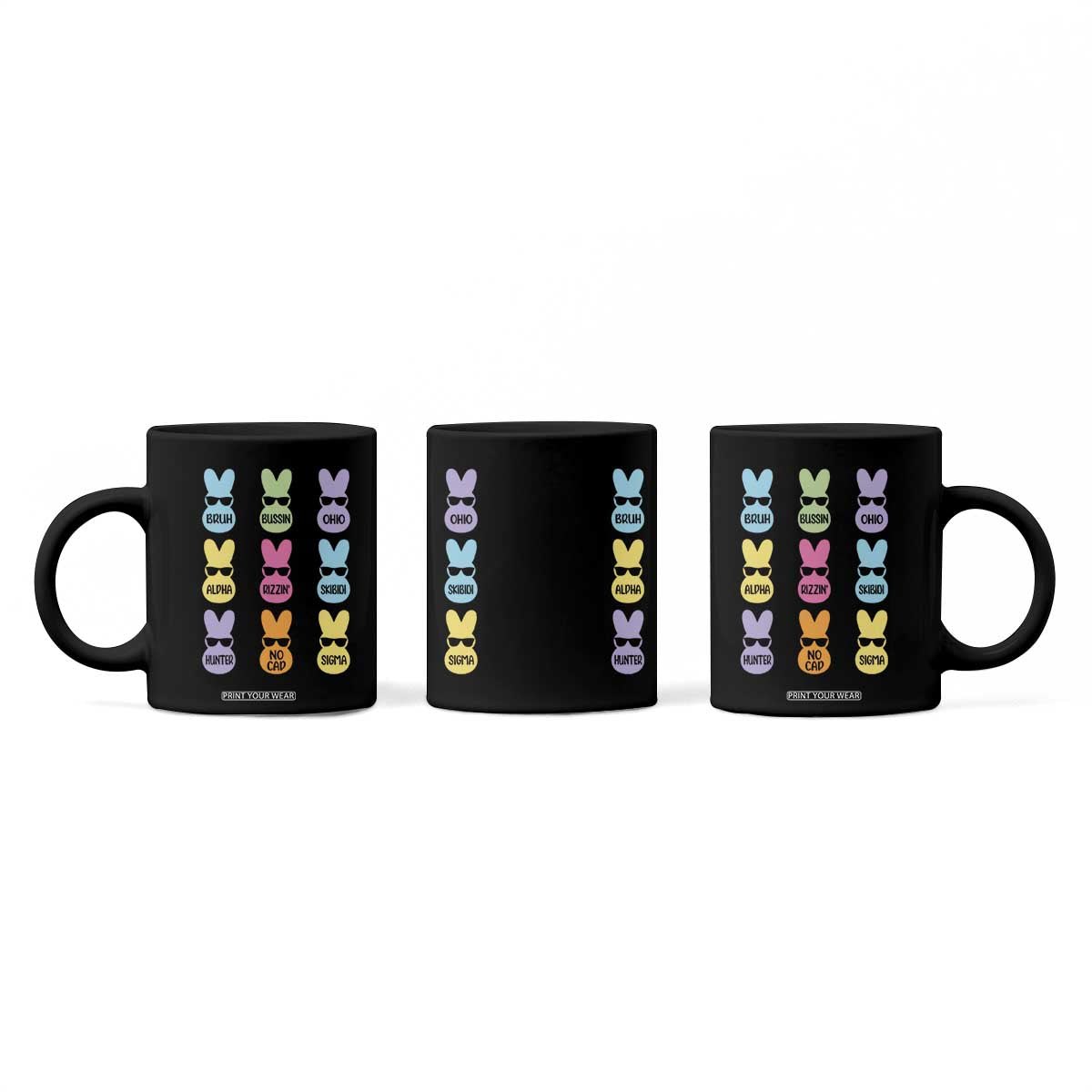 Easter Bruh Coffee Mug Gen Alpha Slang Skibidi Rizz Cute Bunny TS10 Print Your Wear