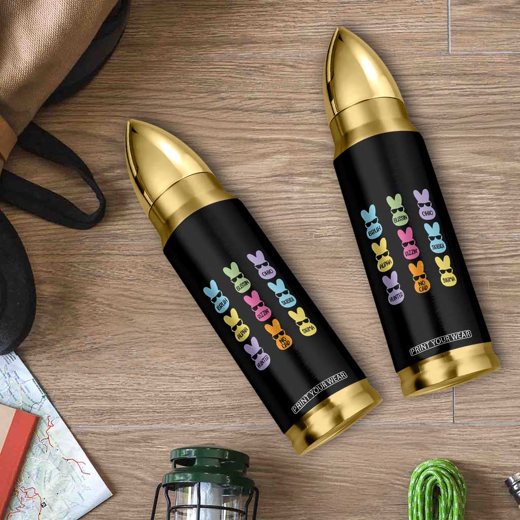 Easter Bruh Bullet Tumbler Gen Alpha Slang Skibidi Rizz Cute Bunny TS10 Print Your Wear