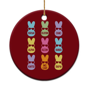 Easter Bruh Ceramic Ornament Gen Alpha Slang Skibidi Rizz Cute Bunny TS10 1pc Red Print Your Wear