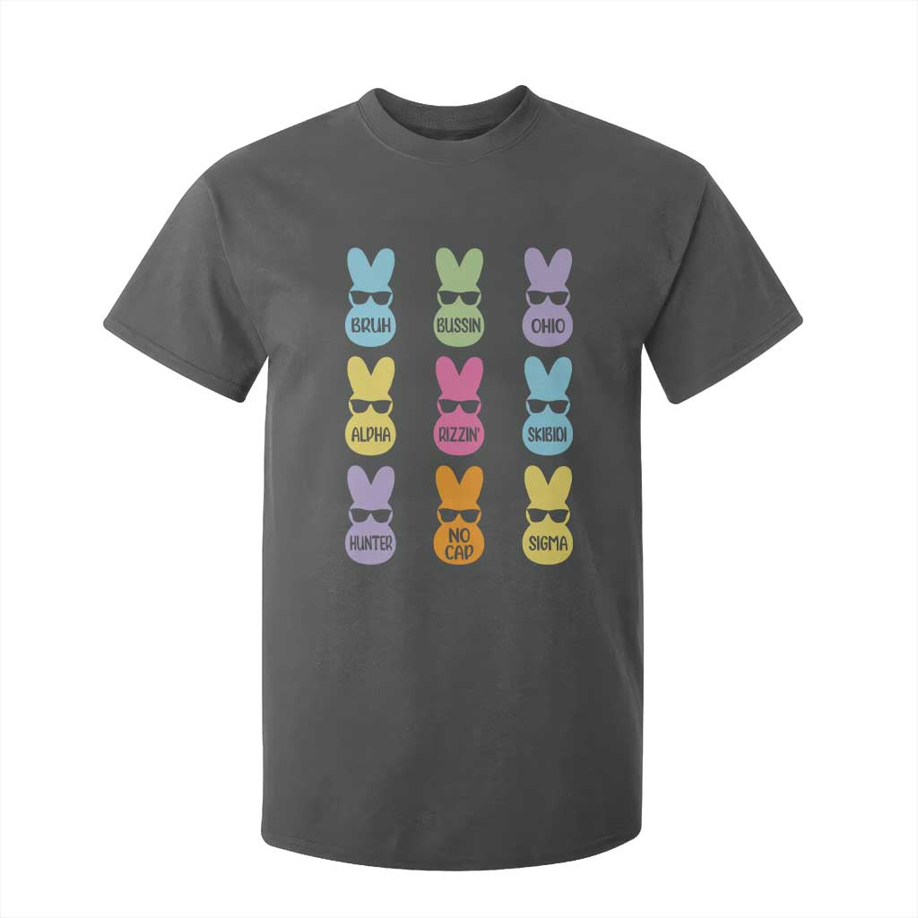 Easter Bruh T Shirt For Kid Gen Alpha Slang Skibidi Rizz Cute Bunny TS10 Dark Heather Print Your Wear