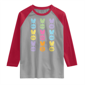 Easter Bruh Raglan Shirt Gen Alpha Slang Skibidi Rizz Cute Bunny TS10 Sport Gray Red Print Your Wear