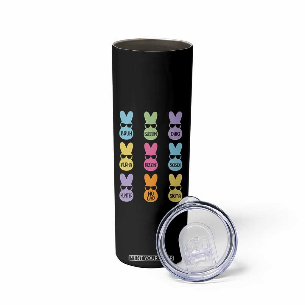 Easter Bruh Skinny Tumbler Gen Alpha Slang Skibidi Rizz Cute Bunny TS10 Print Your Wear