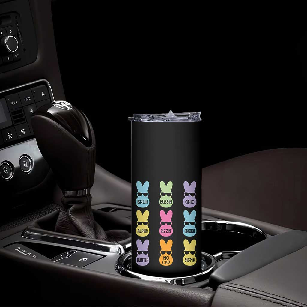 Easter Bruh Skinny Tumbler Gen Alpha Slang Skibidi Rizz Cute Bunny TS10 Print Your Wear