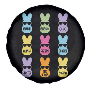 Easter Bruh Spare Tire Cover Gen Alpha Slang Skibidi Rizz Cute Bunny TS10 Print Your Wear