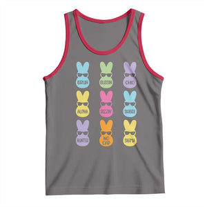 Easter Bruh Tank Top Gen Alpha Slang Skibidi Rizz Cute Bunny TS10 Deep Heather Red Print Your Wear