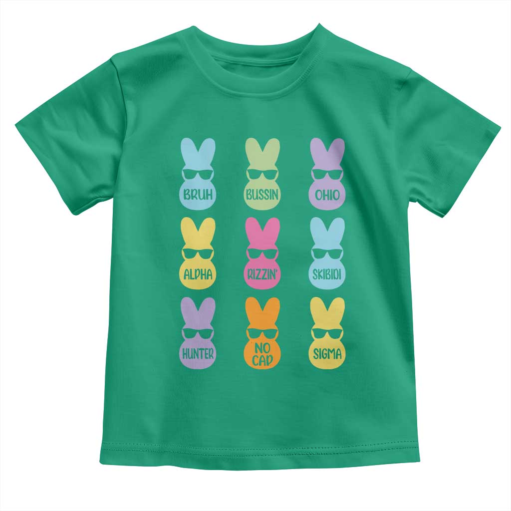 Easter Bruh Toddler T Shirt Gen Alpha Slang Skibidi Rizz Cute Bunny TS10 Irish Green Print Your Wear