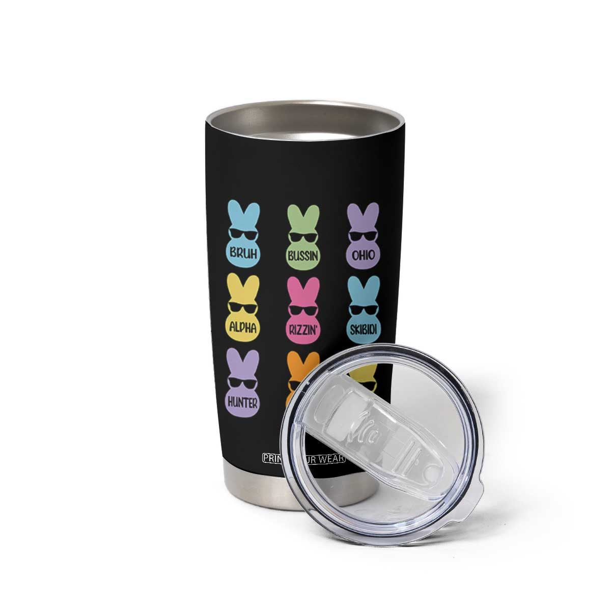 Easter Bruh Tumbler Cup Gen Alpha Slang Skibidi Rizz Cute Bunny TS10 Print Your Wear