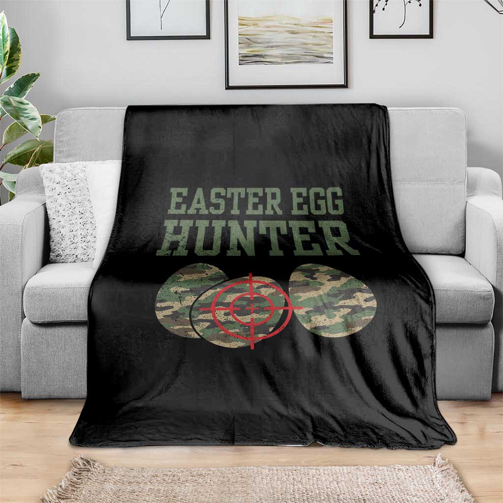 Easter Egg Hunter Throw Blanket Camo Funny Hunting TS10 Print Your Wear