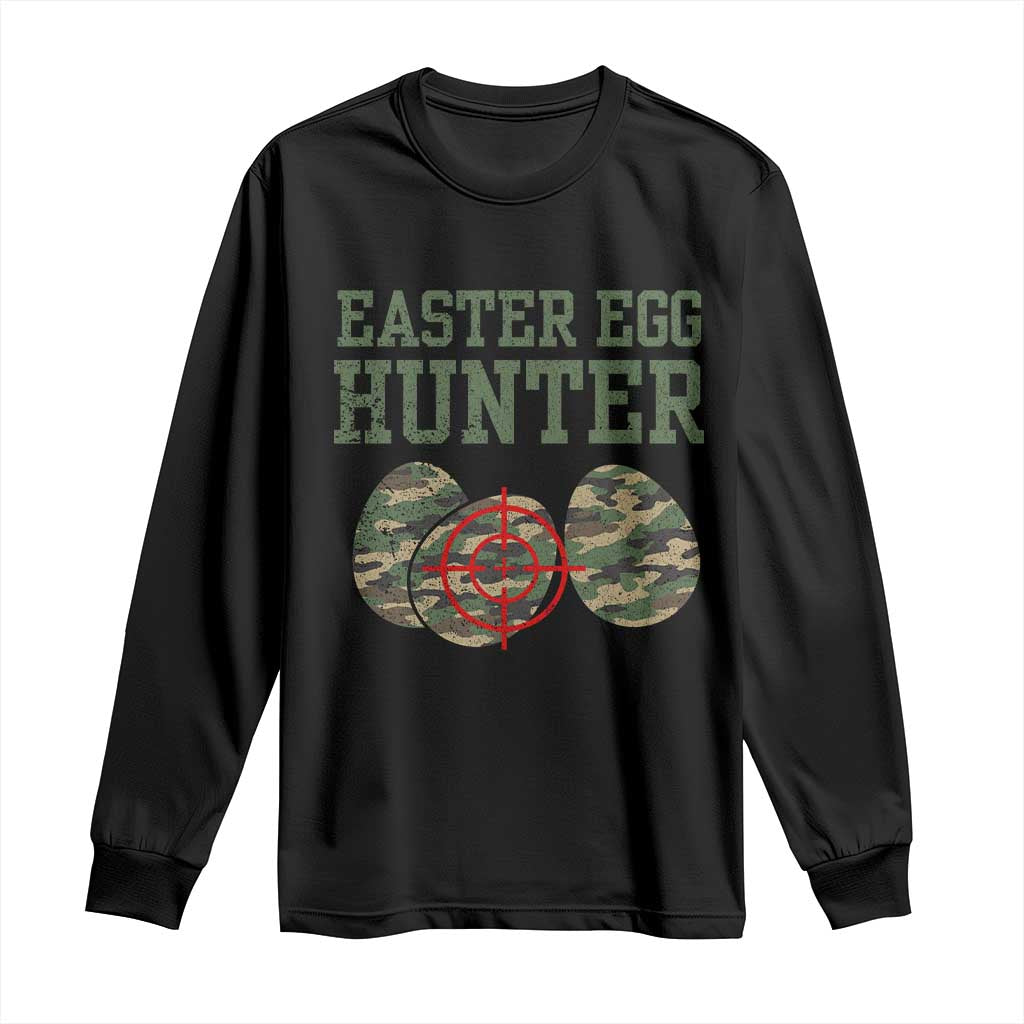 Easter Egg Hunter Long Sleeve Shirt Camo Funny Hunting TS10 Black Print Your Wear