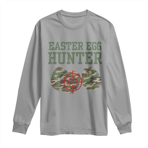 Easter Egg Hunter Long Sleeve Shirt Camo Funny Hunting TS10 Sport Gray Print Your Wear