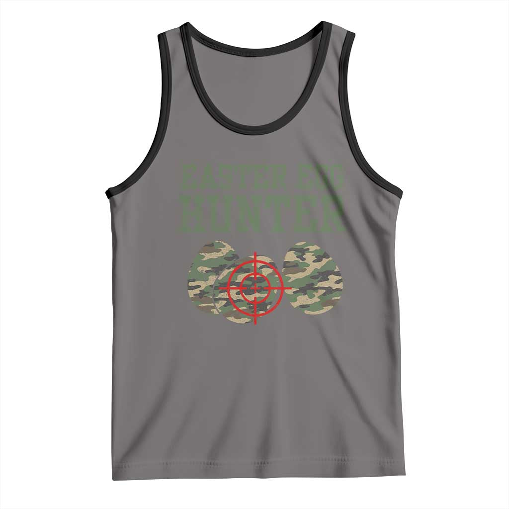 Easter Egg Hunter Tank Top Camo Funny Hunting TS10 Deep Heather Black Print Your Wear