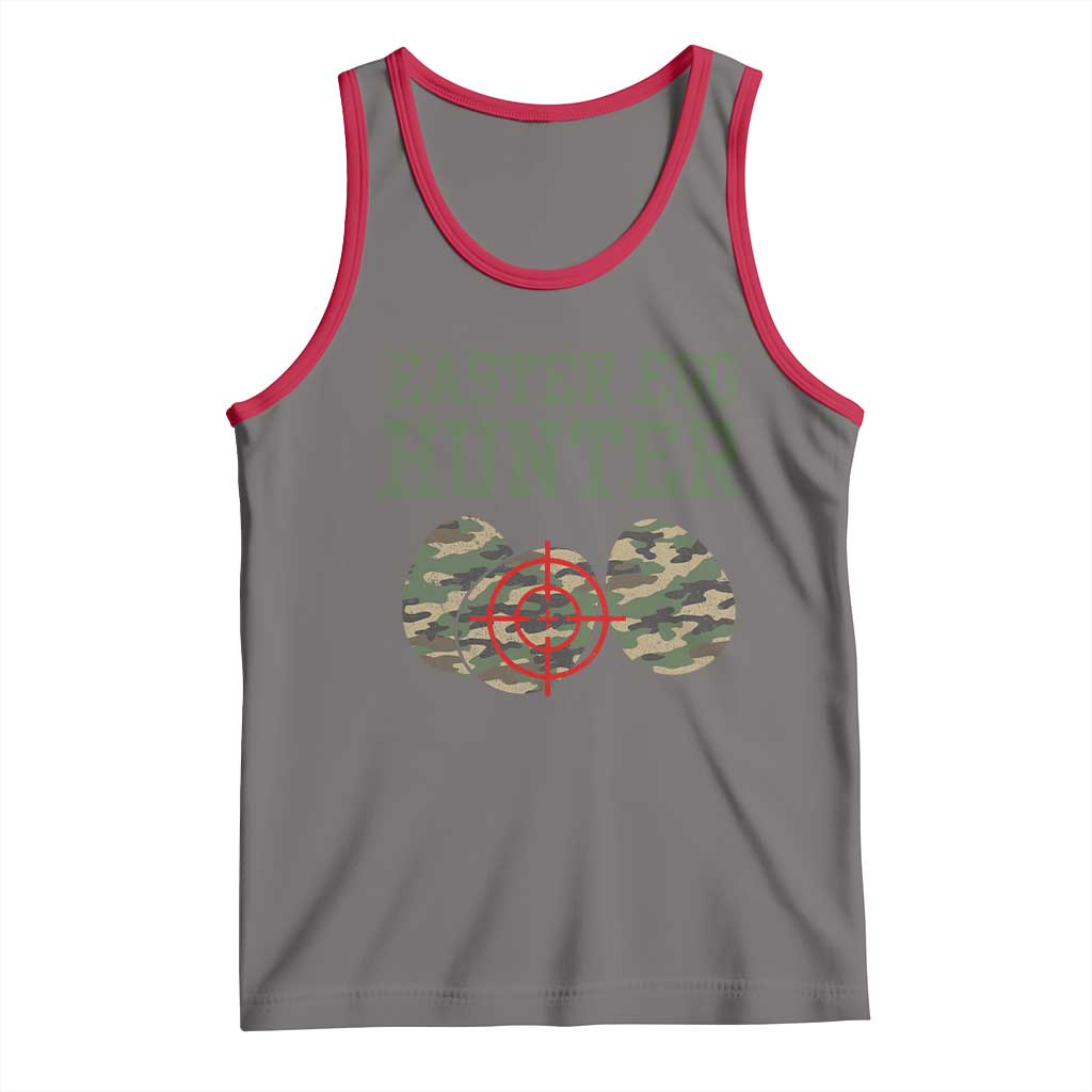 Easter Egg Hunter Tank Top Camo Funny Hunting TS10 Deep Heather Red Print Your Wear