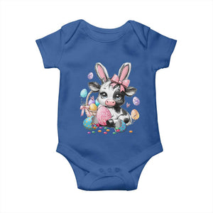 Easter Day Cow Baby Onesie Cute Cow Bunny Heifer TS10 Royal Blue Print Your Wear