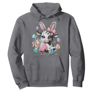 Easter Day Cow Hoodie Cute Cow Bunny Heifer TS10 Charcoal Print Your Wear