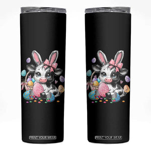 Easter Day Cow Skinny Tumbler Cute Cow Bunny Heifer TS10 Black Print Your Wear