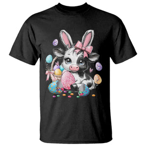 Easter Day Cow T Shirt Cute Cow Bunny Heifer TS10 Black Print Your Wear