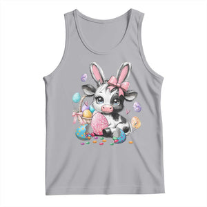 Easter Day Cow Tank Top Cute Cow Bunny Heifer TS10 Athletic Heather Print Your Wear