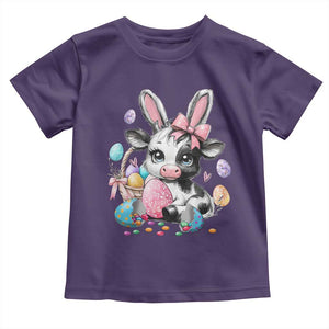 Easter Day Cow Toddler T Shirt Cute Cow Bunny Heifer TS10 Purple Print Your Wear