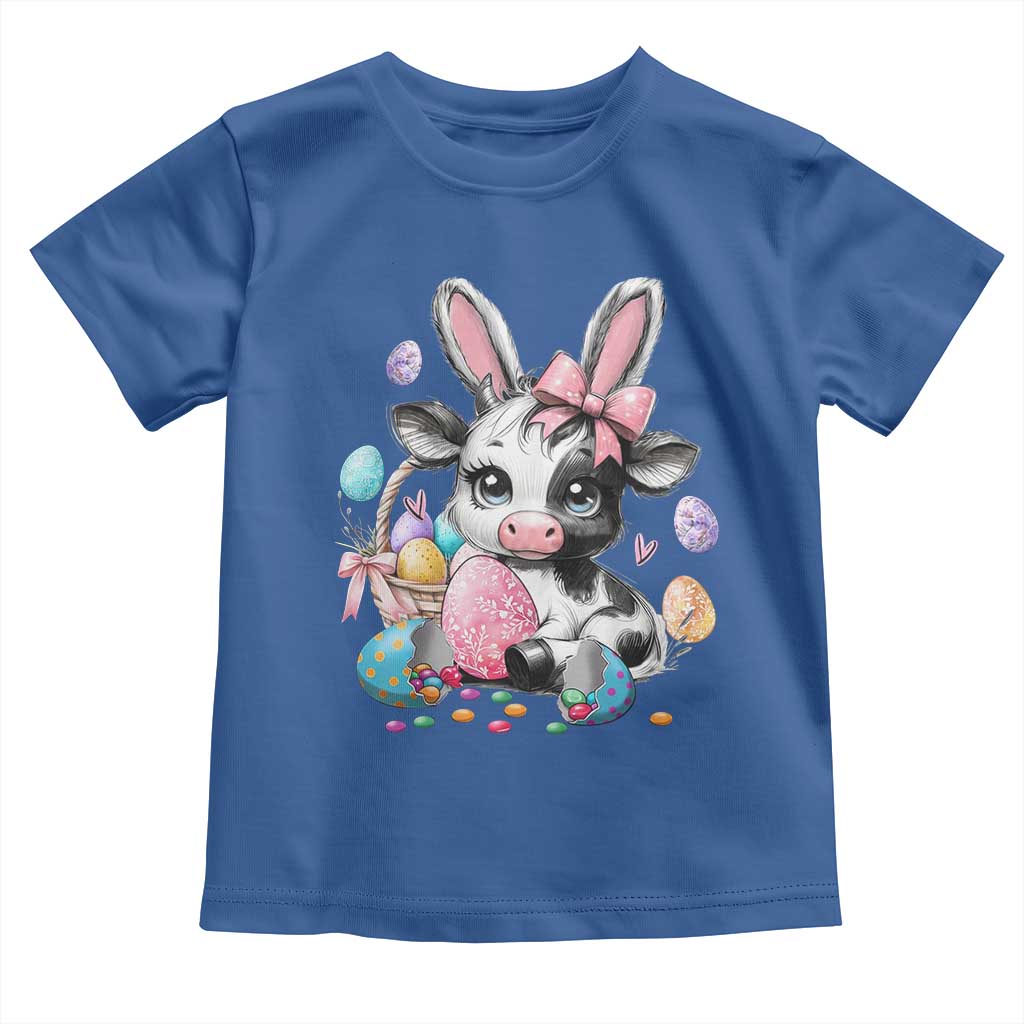 Easter Day Cow Toddler T Shirt Cute Cow Bunny Heifer TS10 Royal Blue Print Your Wear