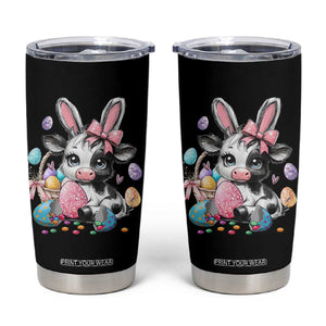 Easter Day Cow Tumbler Cup Cute Cow Bunny Heifer TS10 Black Print Your Wear
