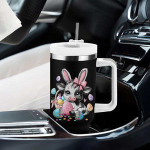 Easter Day Cow Tumbler With Handle Cute Cow Bunny Heifer TS10 Print Your Wear