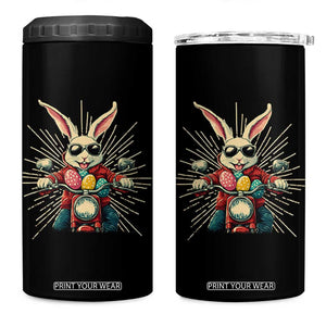 Biker Bunny 4 in 1 Can Cooler Tumbler Retro Easter Day Rabbit Ride Motorcycles Motorbike TS10 One Size: 16 oz Black Print Your Wear
