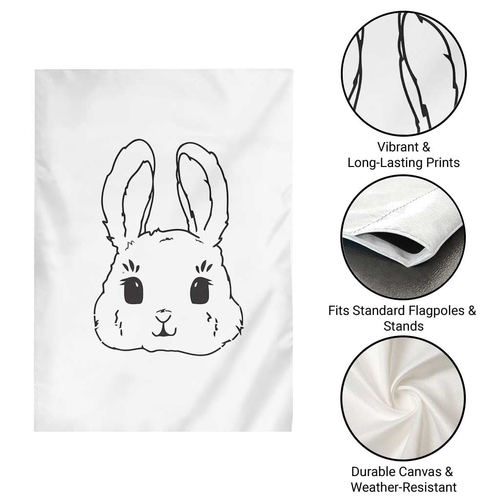 Cute Bunny Garden Flag Kawaii Rabbit Happy Easter Day TS10 Print Your Wear