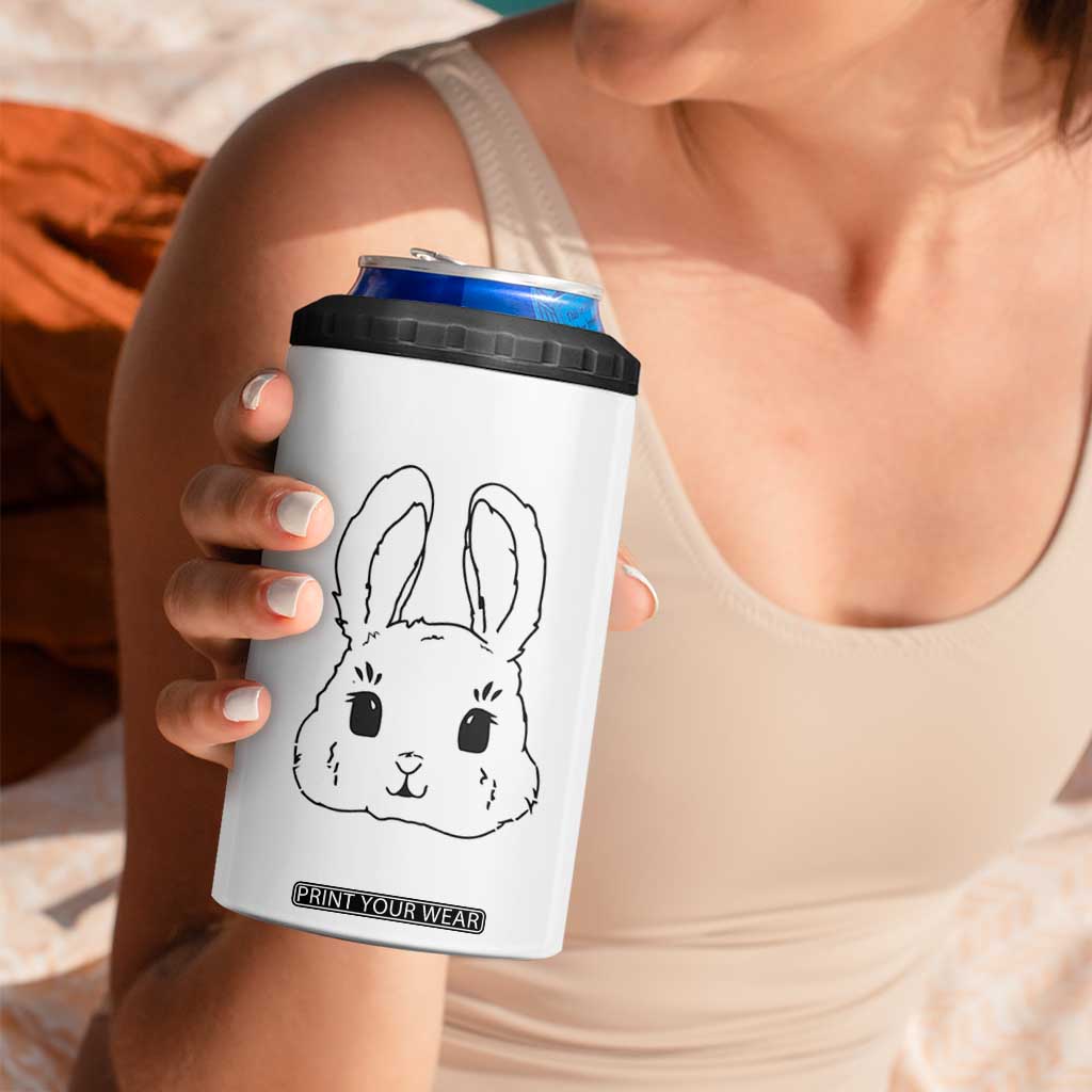 Cute Bunny 4 in 1 Can Cooler Tumbler Kawaii Rabbit Happy Easter Day TS10 Print Your Wear