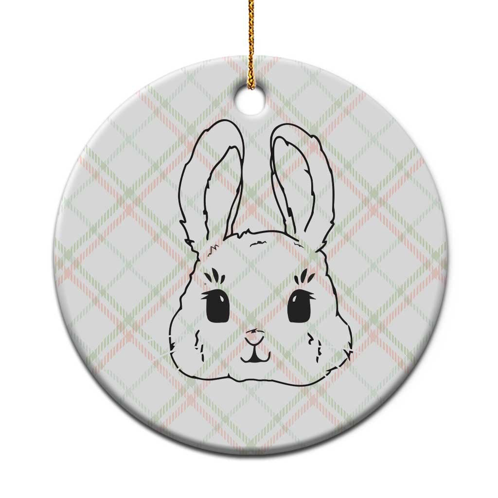 Cute Bunny Ceramic Ornament Kawaii Rabbit Happy Easter Day TS10 1pc Christmas Plaid Print Your Wear