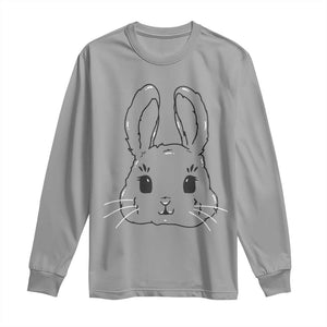 Cute Bunny Long Sleeve Shirt Kawaii Rabbit Happy Easter Day TS10 Sport Gray Print Your Wear
