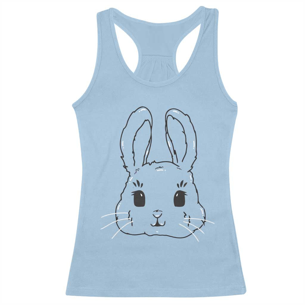 Cute Bunny Racerback Tank Top Kawaii Rabbit Happy Easter Day TS10 Light Blue Print Your Wear