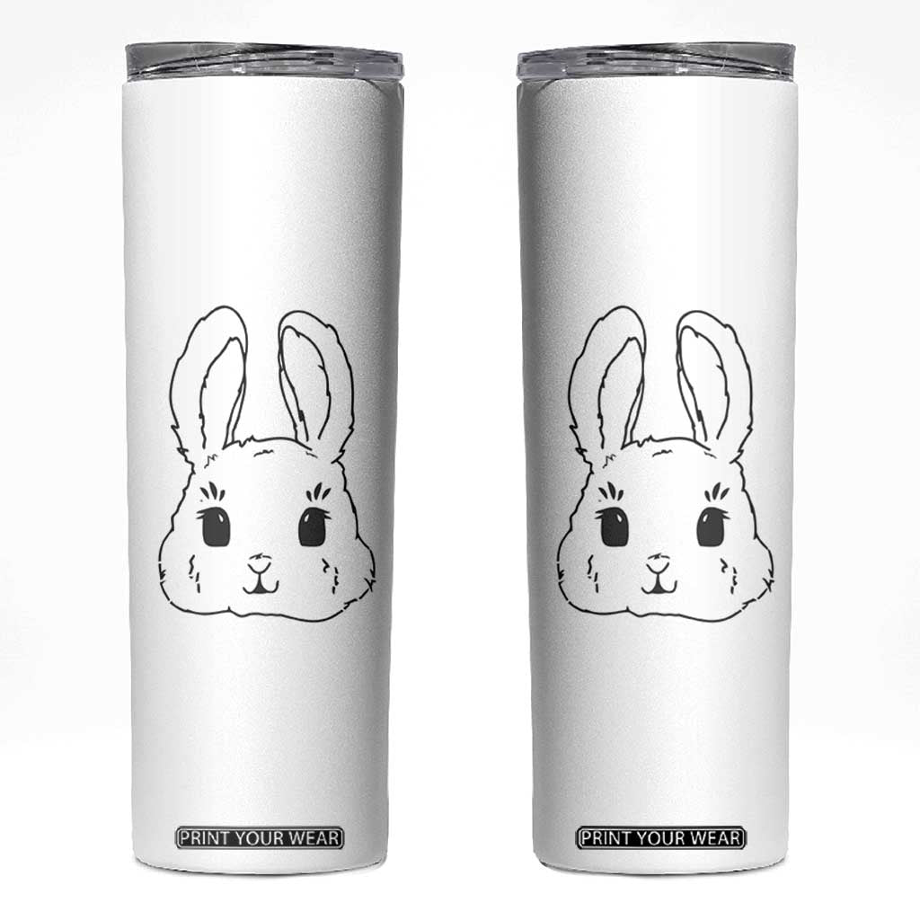 Cute Bunny Skinny Tumbler Kawaii Rabbit Happy Easter Day TS10 White Print Your Wear