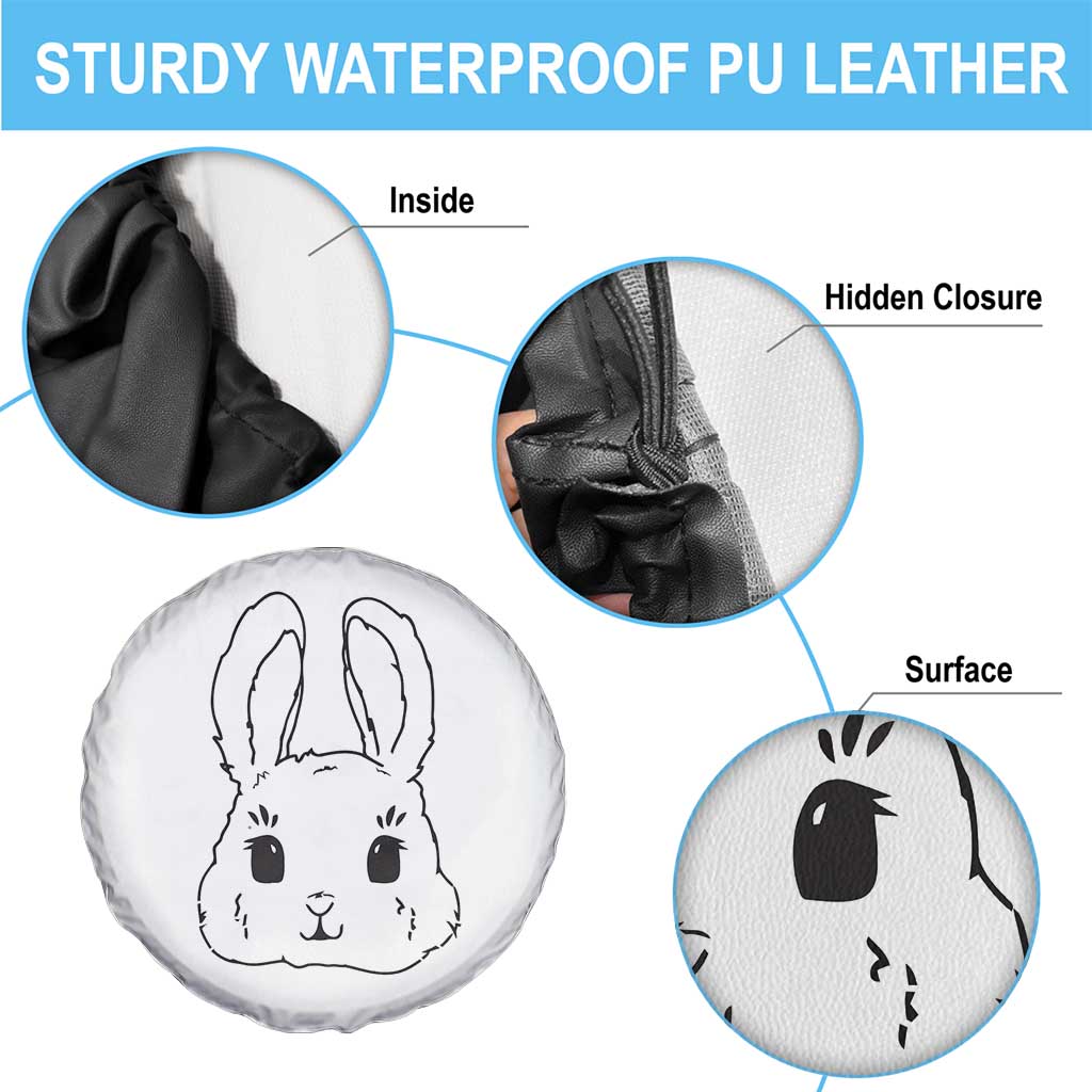 Cute Bunny Spare Tire Cover Kawaii Rabbit Happy Easter Day TS10 Print Your Wear