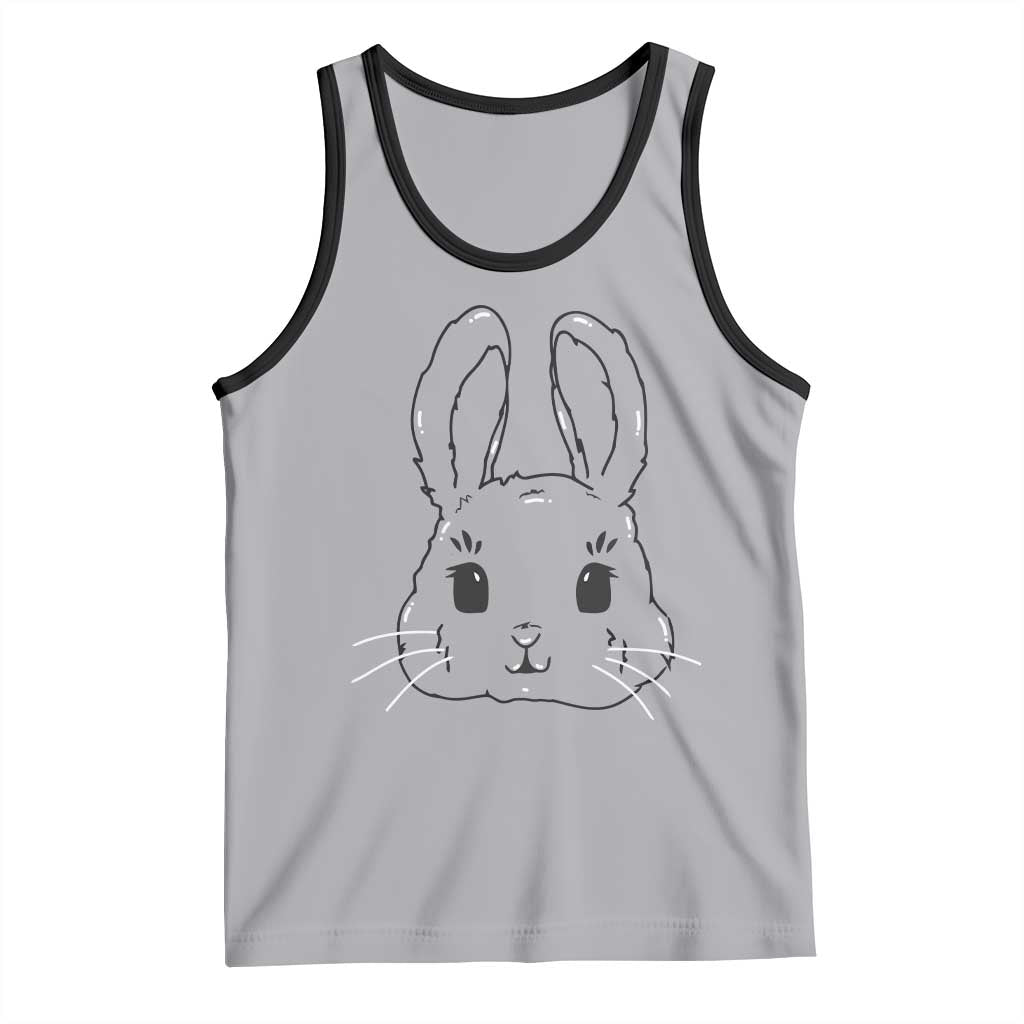 Cute Bunny Tank Top Kawaii Rabbit Happy Easter Day TS10 Athletic Heather Black Print Your Wear