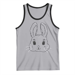 Cute Bunny Tank Top Kawaii Rabbit Happy Easter Day TS10 Athletic Heather Black Print Your Wear